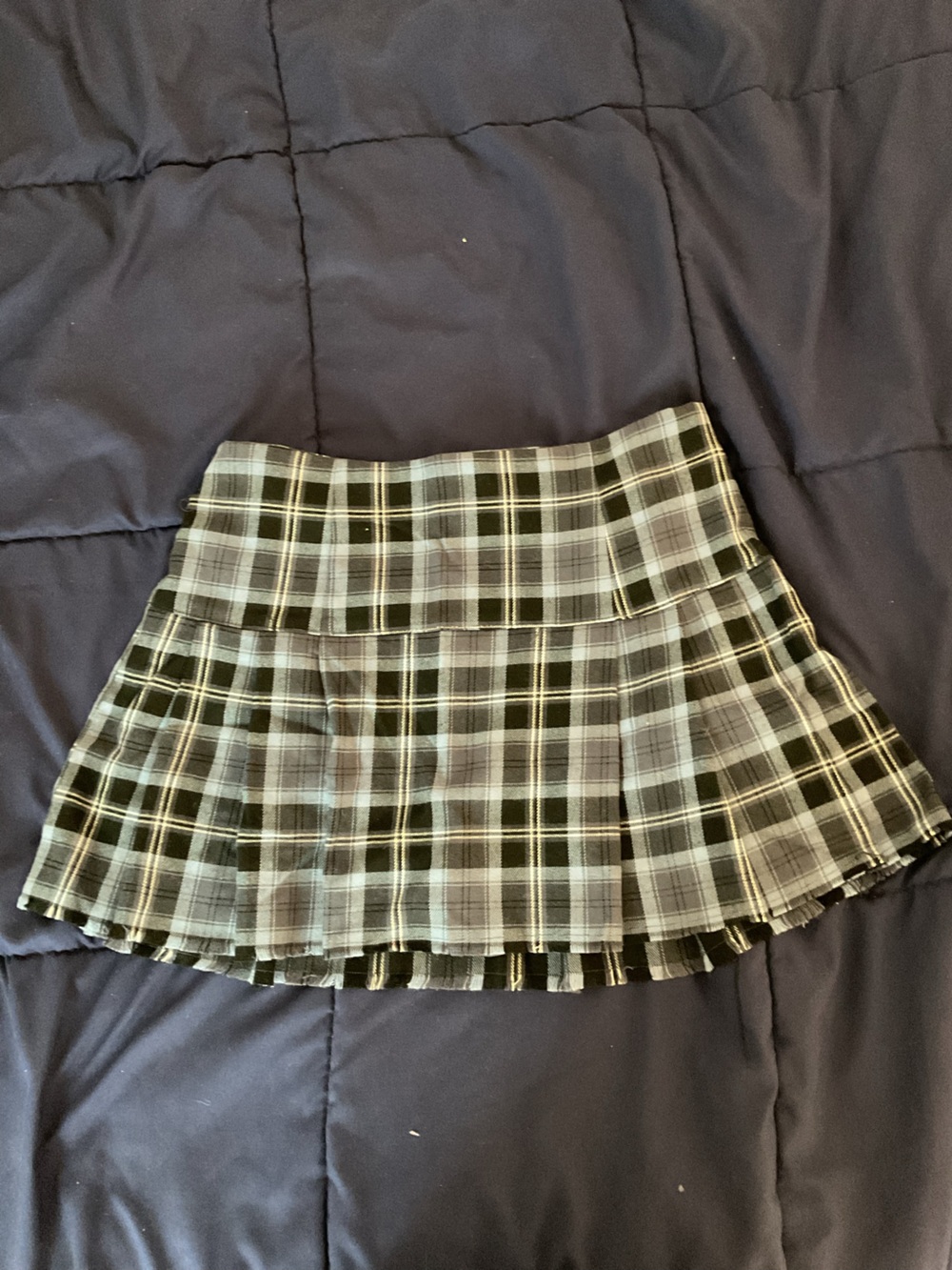 Plaid Pleated Mini Skirt
